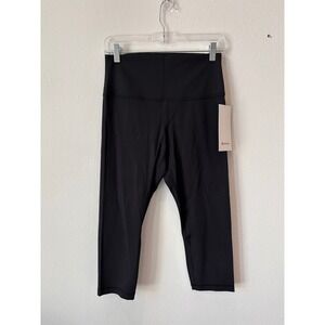 Lululemon Align High-Rise Crop 21" Black Nulu Yoga Leggings LW6BGDS Size 10 NEW